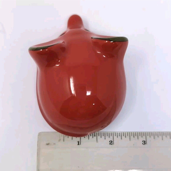 Red Ceramic Mouse Collectible Kitchen Decor Farmhouse Made in Italy Tiny Flaw - Picture 11 of 11
